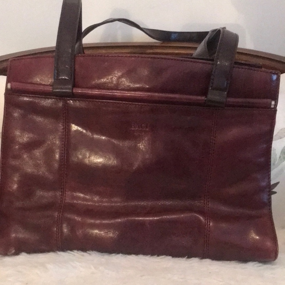BACI made in  Italy  burgundy  bag in great condition, Genuine Leather ,
